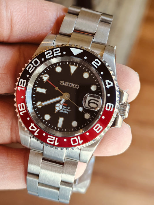 Custom Seiko Coke GMT Watch
