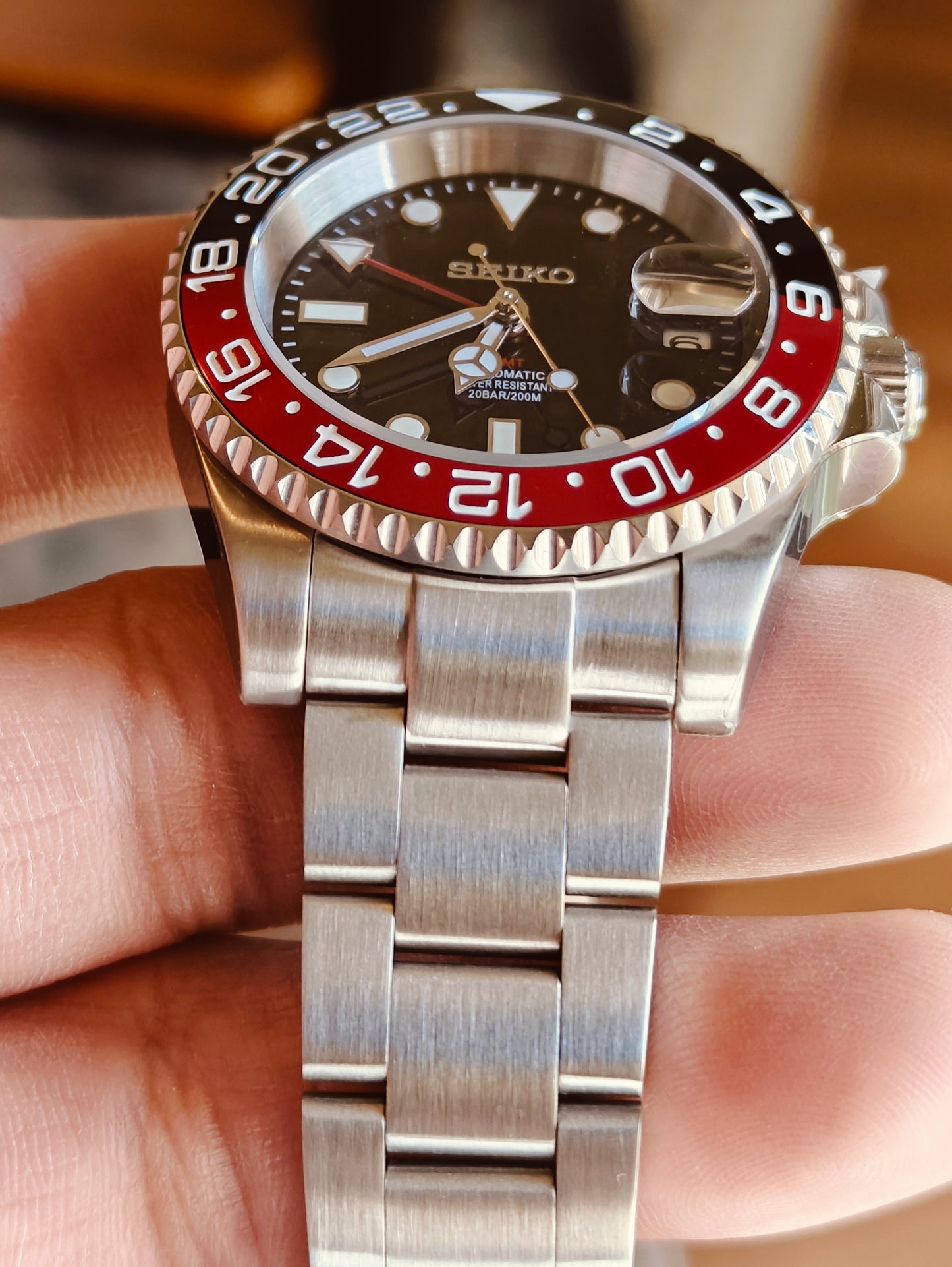 Custom Seiko Coke GMT Watch