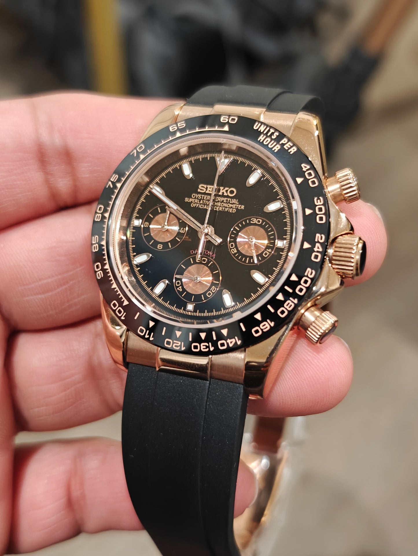 Custom Seiko Daytona Rose Gold