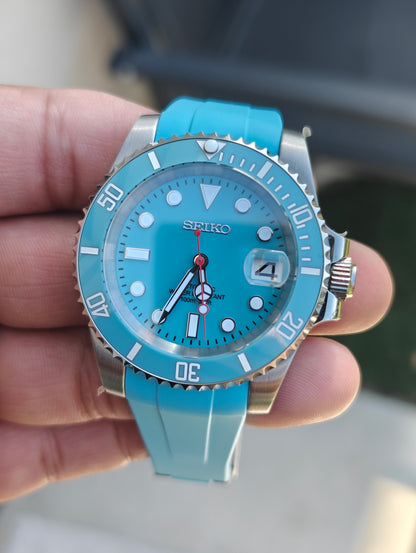 Custom Seiko Baby Blue Watch
