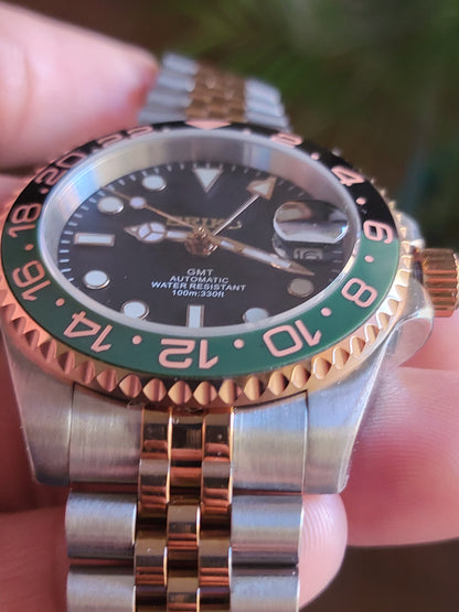 Custom Seiko GMT Rose Gold Watch