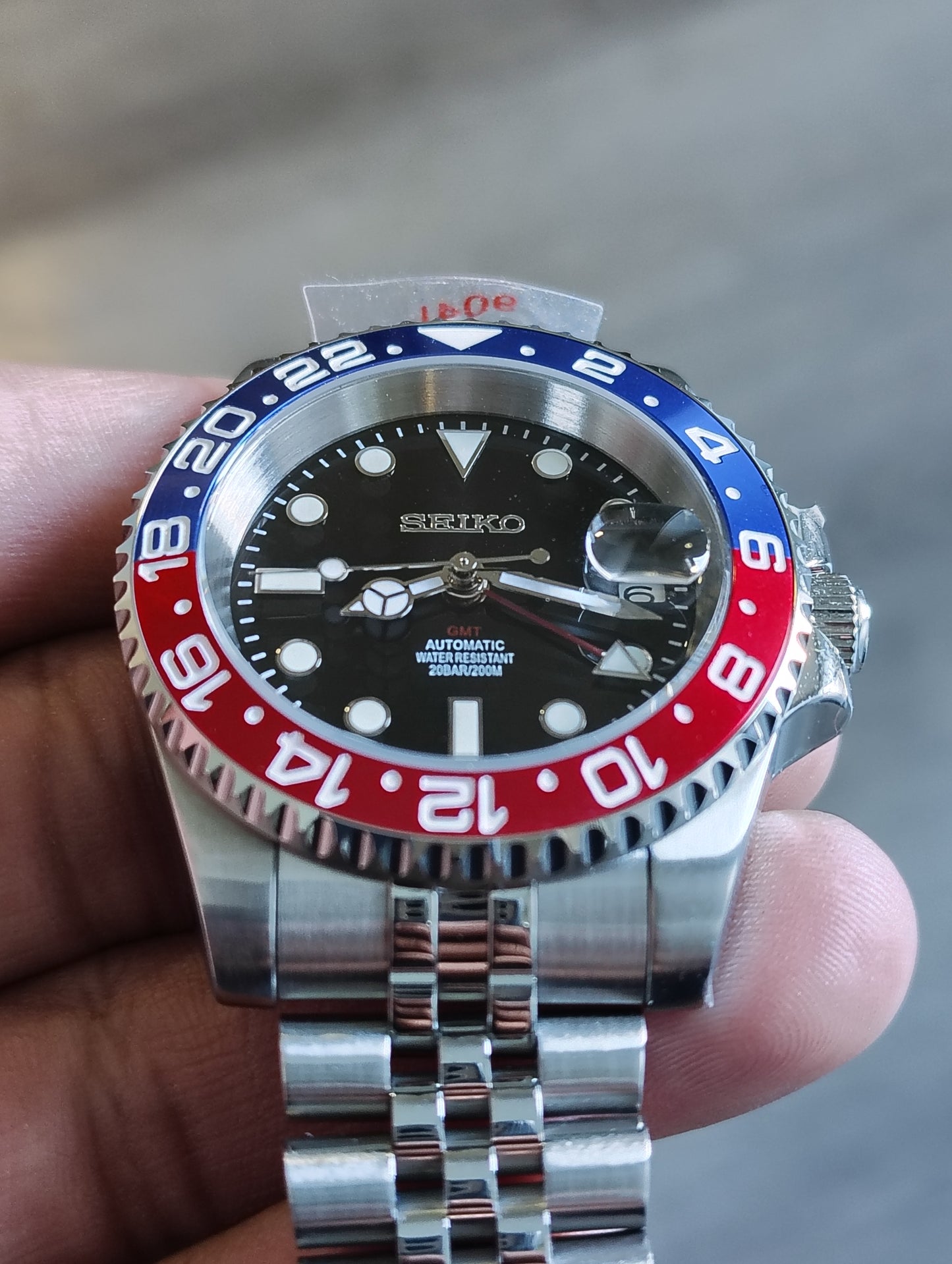 Custom Seiko Pepsi GMT Watch