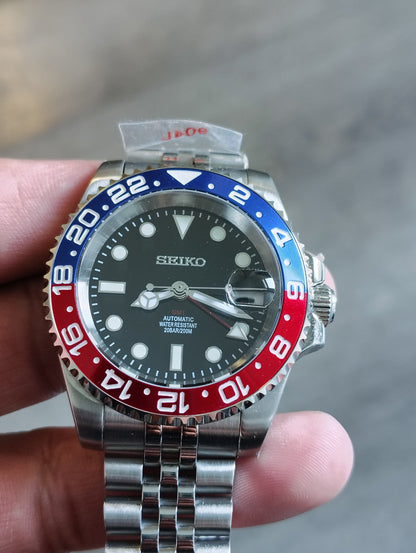 Custom Seiko Pepsi GMT Watch