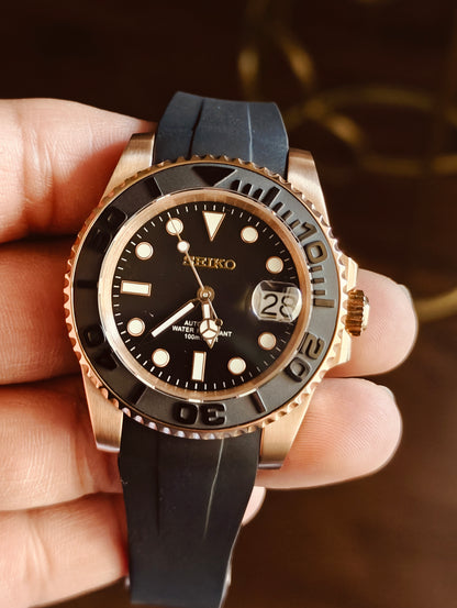 Custom Seiko Yacht Master Rose Gold Watch