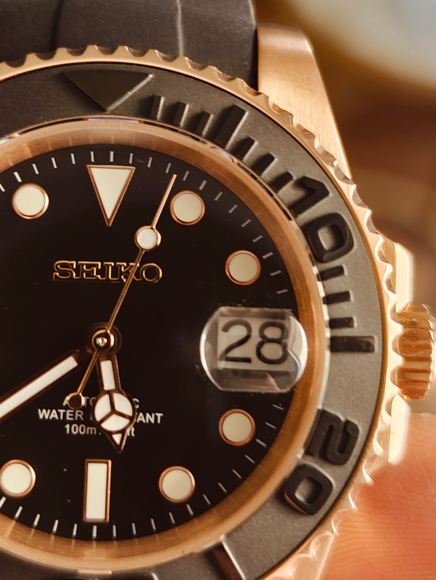 Custom Seiko Yacht Master Rose Gold Watch