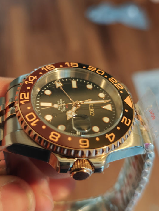 Custom Seiko Rootbeer GMT Watch