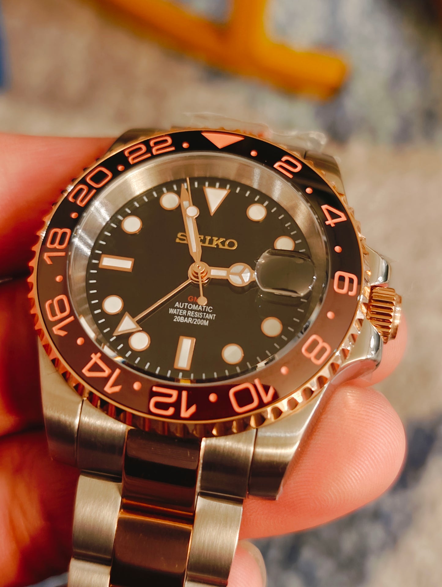 Custom Seiko Rootbeer GMT Watch