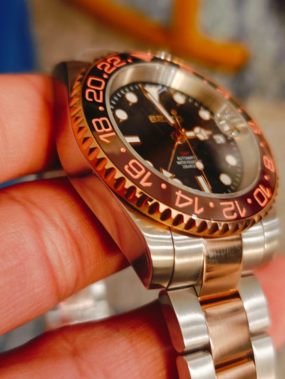 Custom Seiko Rootbeer GMT Watch