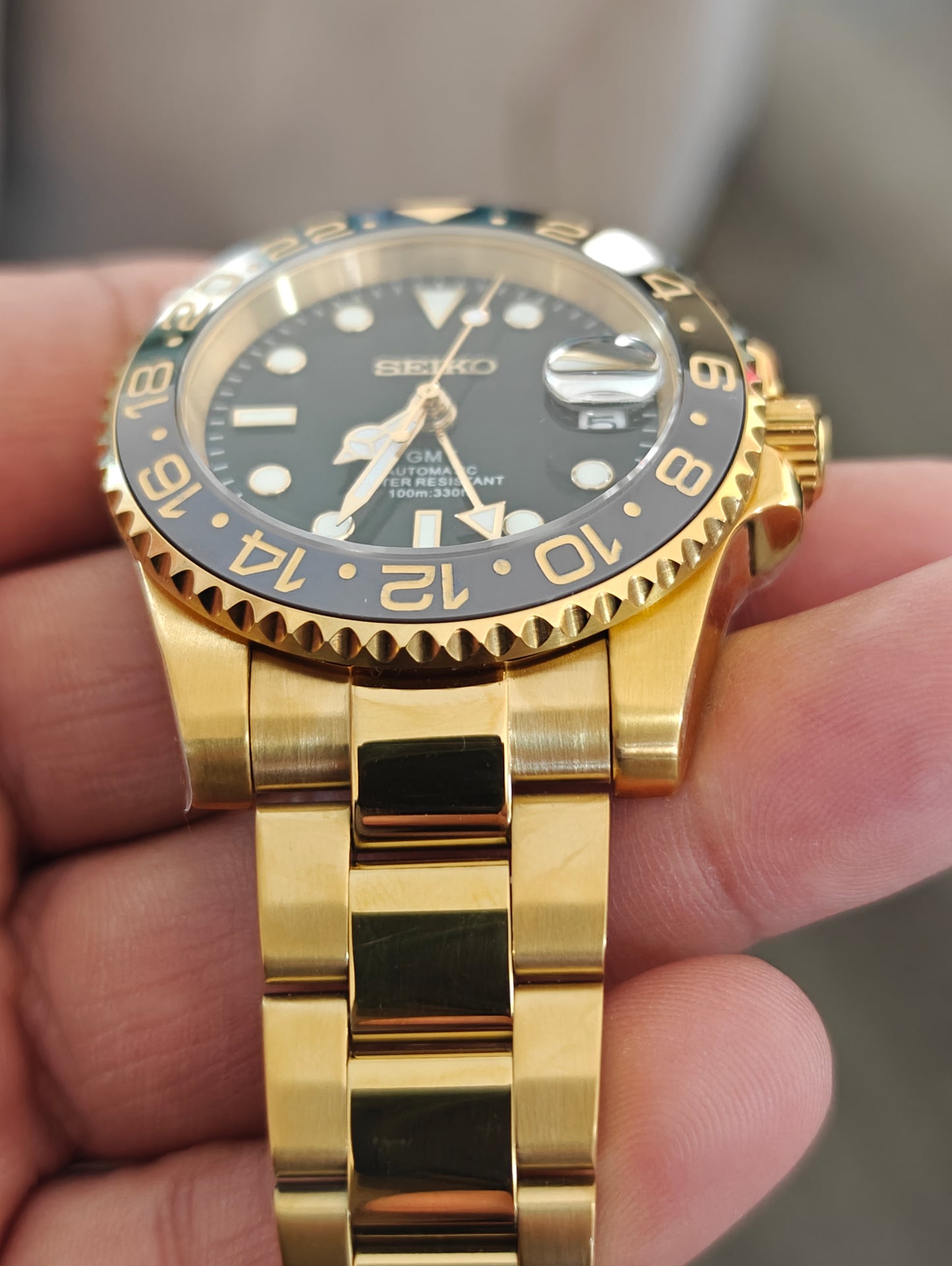 Custom Seiko Guiness GMT Watch