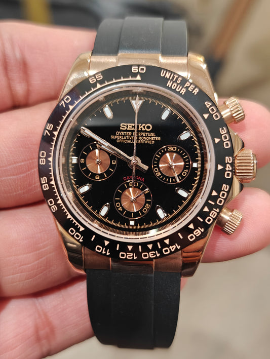 Custom Seiko Daytona Rose Gold