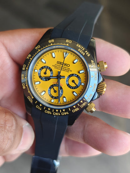 Custom Seiko Daytona Bumblebee Watch
