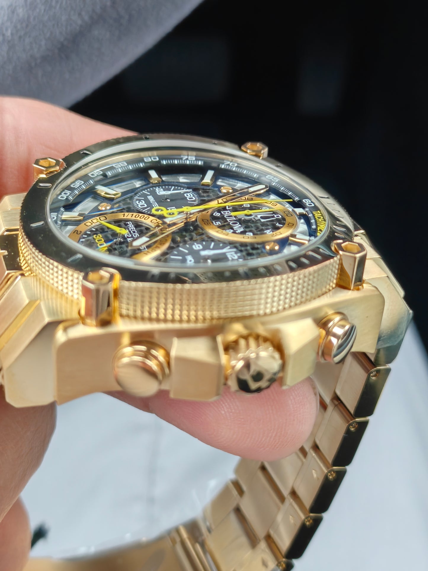 Bulova Precisionist Gold 97B218 Brand New