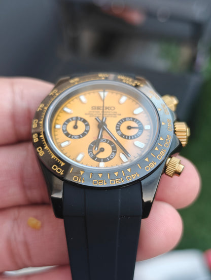 Custom Seiko Daytona Bumblebee Watch