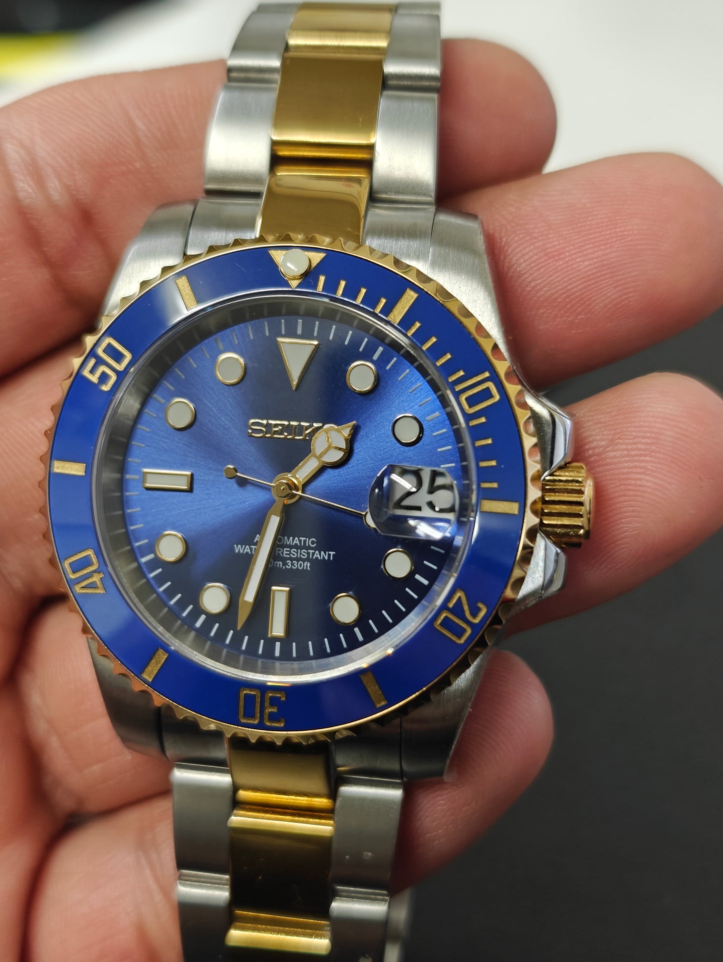 Custom Bluesy Watch Seiko Movement
